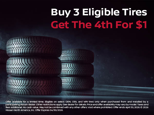 Buy 3 Eligible Tires, Get the 4th for $1